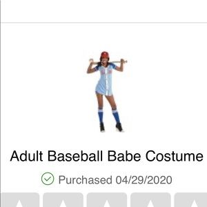 adult baseball babe costume